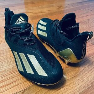Adidas Adizero 11.0 Men's Football Cleats FX4238 Size 12.5 Black Gold